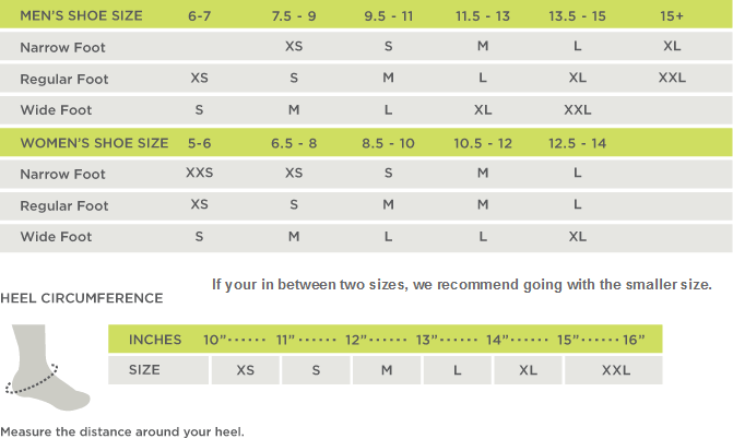 Aso Ankle Brace Size Chart