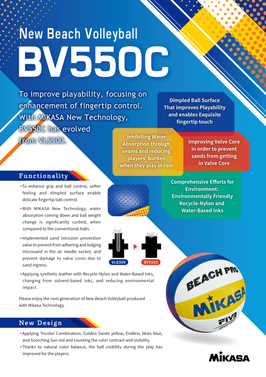 New Beach Volleyball BV550C WYBR